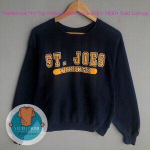 Y2K TaG St Joes Vikings Spellout Big Logo Printed sweatshirt shirt